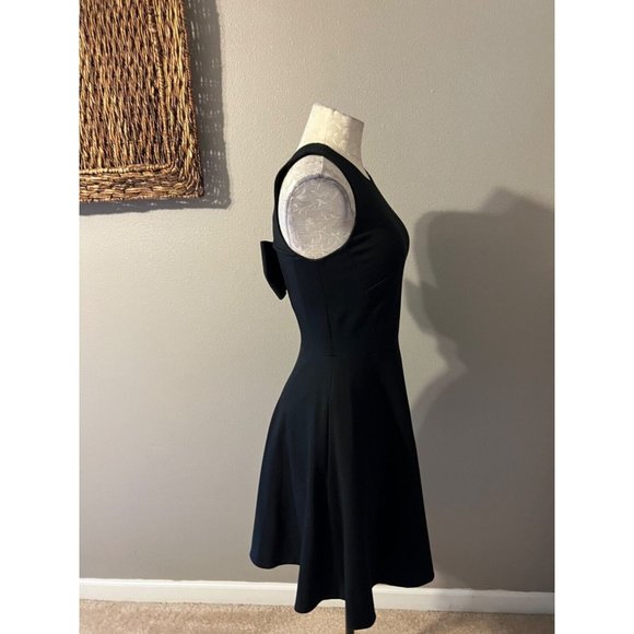 Kate Spade Dress 4 Black A Line Bow Back Stretch Pockets Career Church $289 - Picture 7 of 12